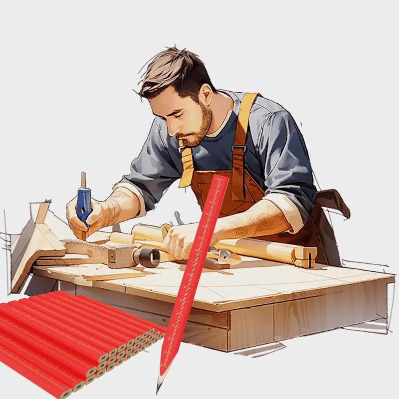 KR. LIF 110 PCS Construction Carpenter Pencils, Carpenter Marking Pencil for Woodworking Concrete Scriber Marking Tool pica pencils(110) - Image 4